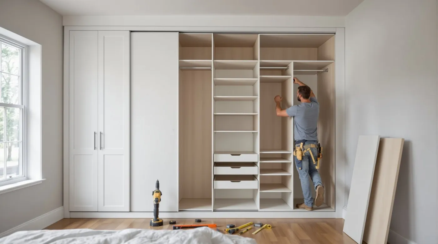 Beépített szekrény készítés Budapest - egyedi gardróbszekrény