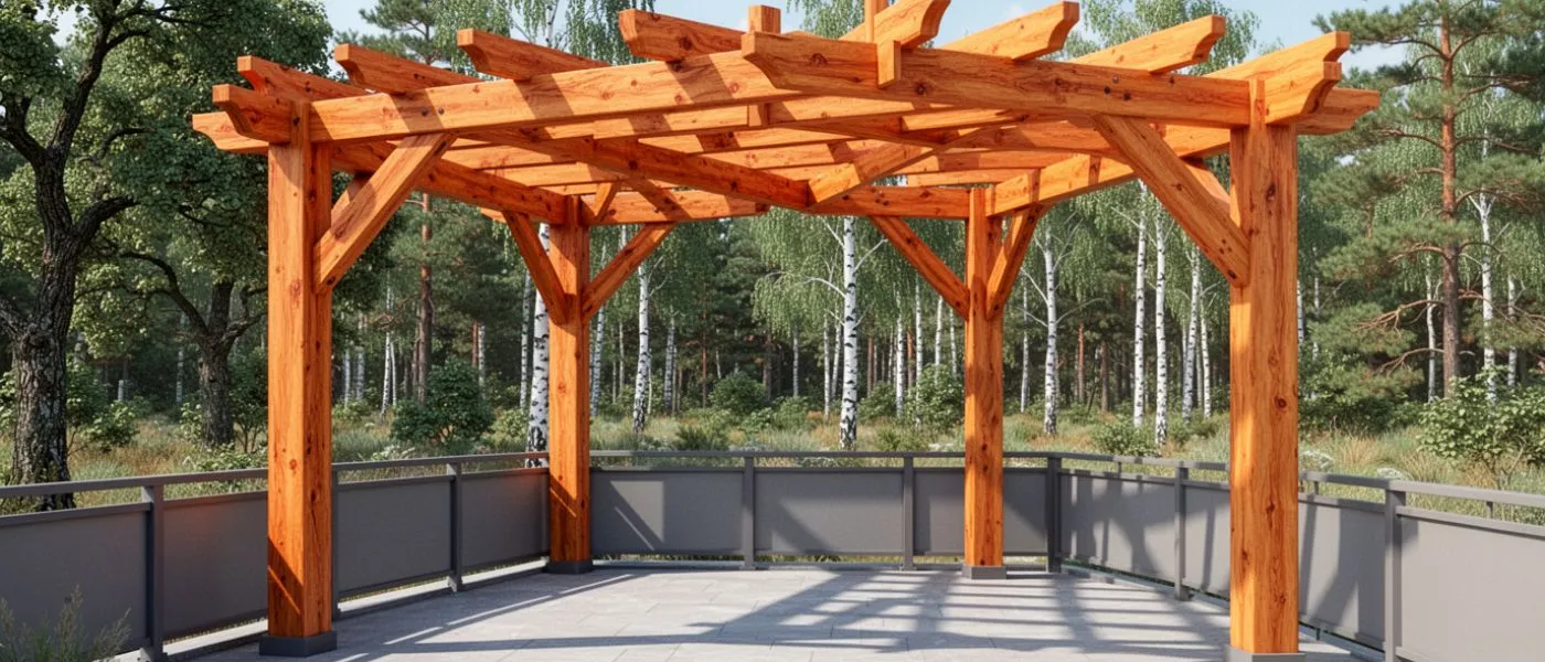 Fa pergola készítés Budapest - egyedi kerti pergola építés